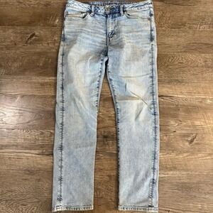 American Eagle  Jeans Mens Tag: 30x32 Act: 32x30 Blue Flex  Straight Whiskered